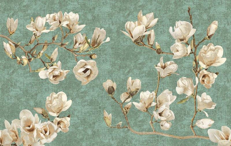 carta da parati fiori natura magnolia - Nanni Giancarlo 