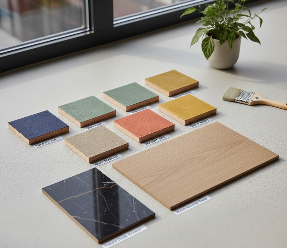 Parete con i colori trend 2026 Carta da parati effetto marmo