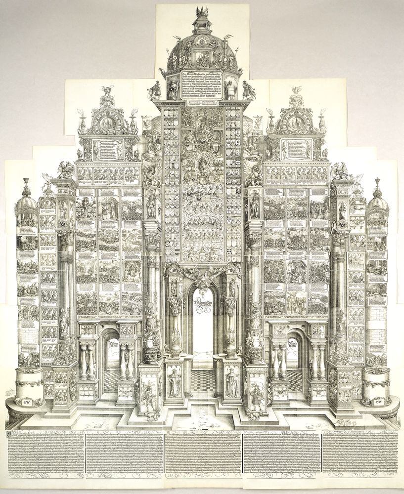Carta da parati antica Albrecht Dürer The Triumphal Arch of Maximilian