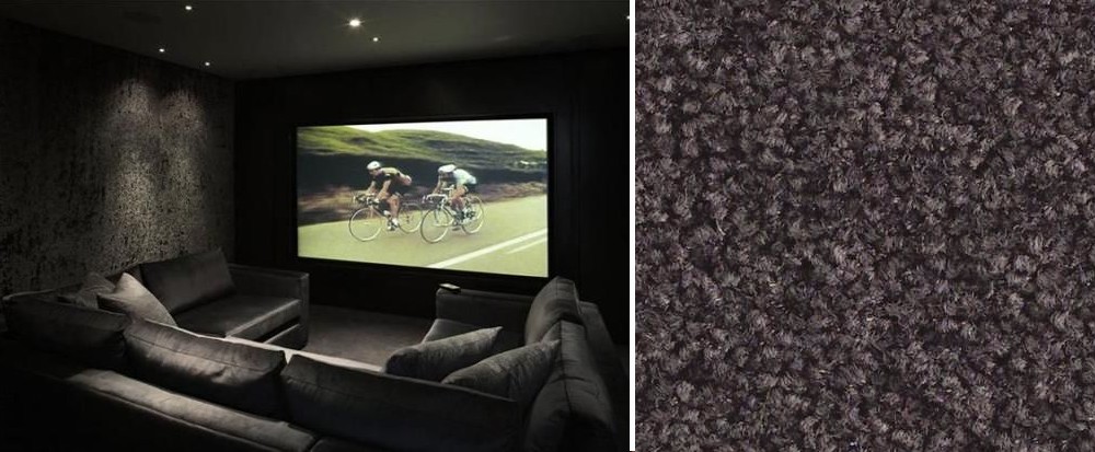 La moquette è il pavimento più silenzioso che ci sia, ottima pavimentazione per l'home cinema trasformare stanza in home theatre
