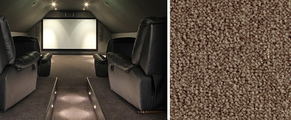 I numerosi colori della moquette lasciano una grande varietà di abbinamenti nel design dell'home cinema trasformare stanza in home theatre 15