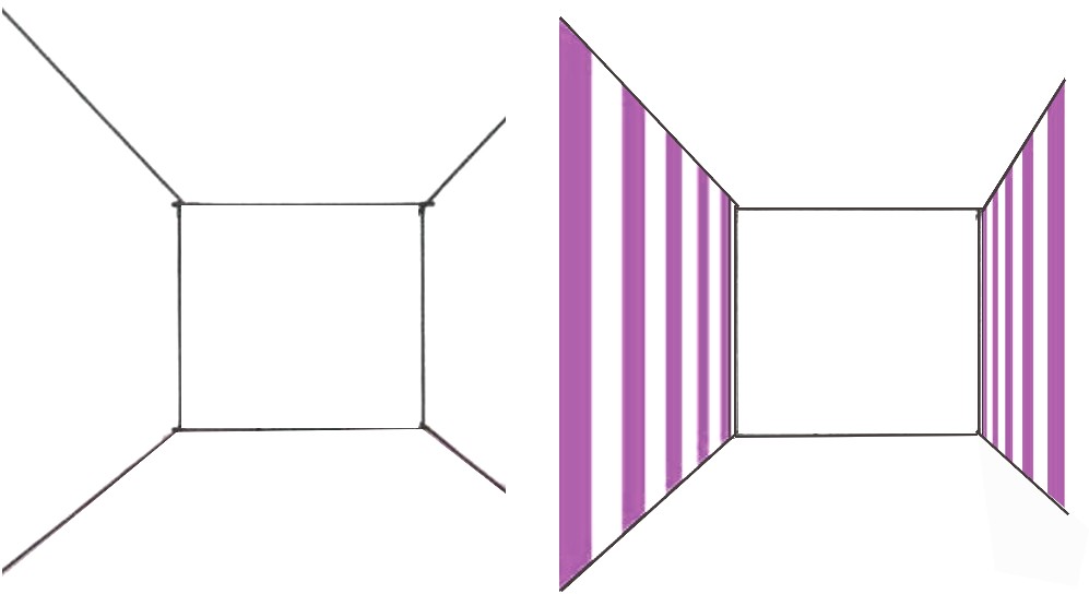 pareti righe orizzontale verticale