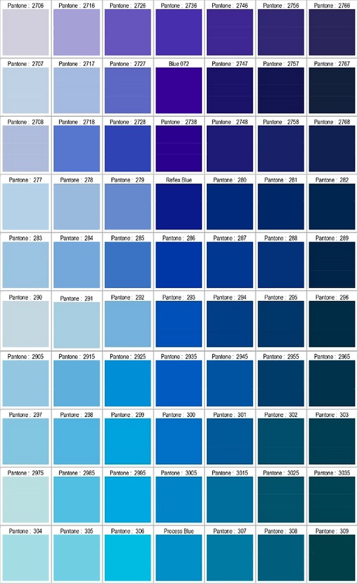 PANTONE blu tonalita tutte le tonalità di blu