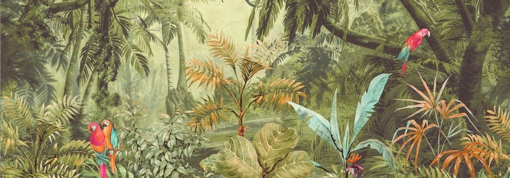 Carte da parati tropicali esotico jungle giungla Carta da parati tropicale