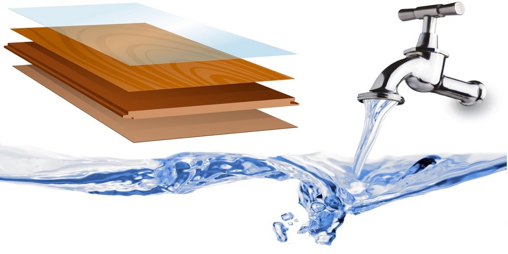 Pavimento laminato per bagni resistente all'acqua