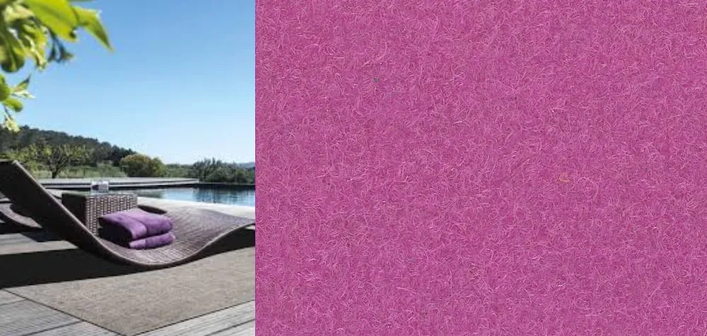 Esempio di moquette da esterno in colore lilla | Nanni Giancaalo Esempio di moquette da esterno in colore lilla
