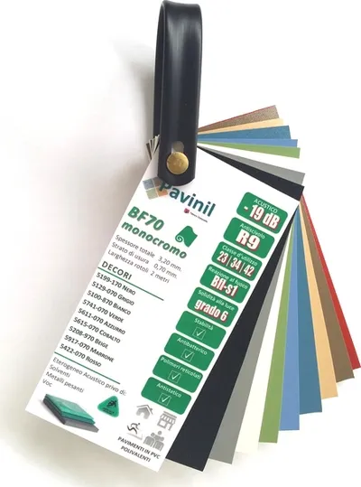 Pavimento in pvc acustico Pavinil BF70 Monocromo - Colori