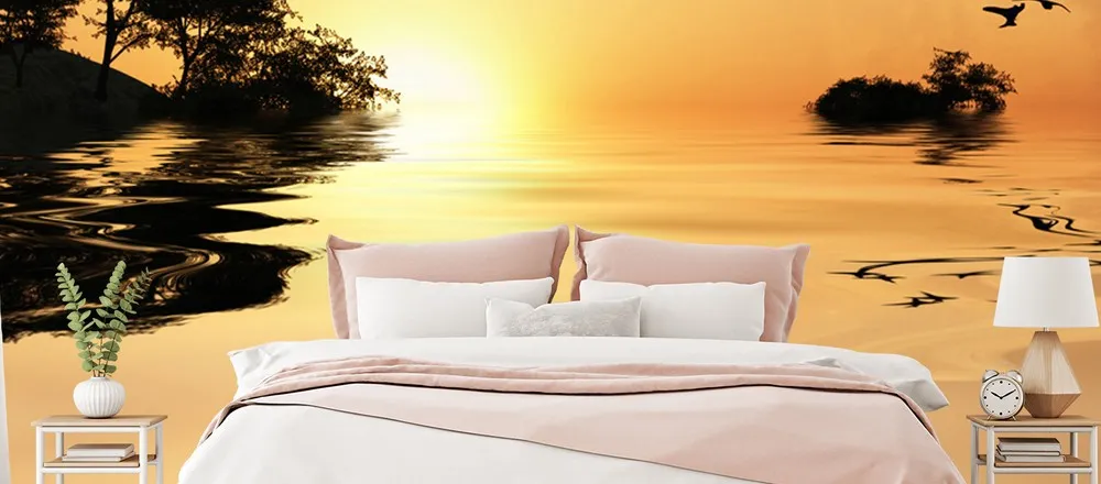 AVALON | Carta da parati paesaggio con alba luminosa