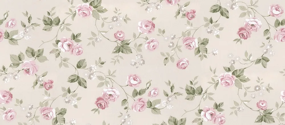 Carta da parati rosa con fiorellini di rosa Carta da parati rosa stile vintage carta da parati roselline