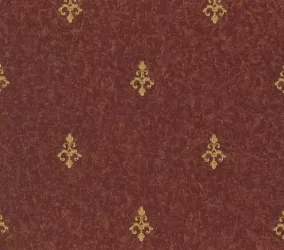 OD 46605 | Carta da parati gigli classici in rosso e oro