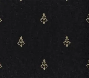 OD 46608 | Carta da parati gigli classici in nero e oro