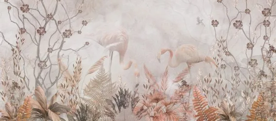 FLAMINGO | Carta da parati con fenicotteri