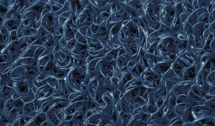 Zerbino asciugapassi in ricciolo di pvc colore: Blu