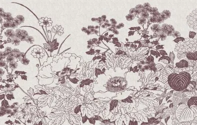 FLOWER HAIKU | Carta da parati floreale - Colore 225