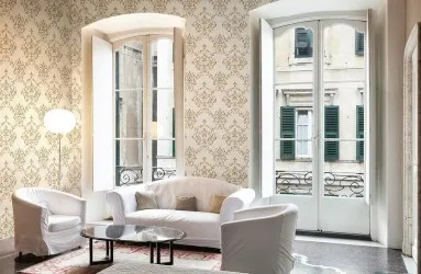 NE930 | Carta da parati vinilica con decori damascati