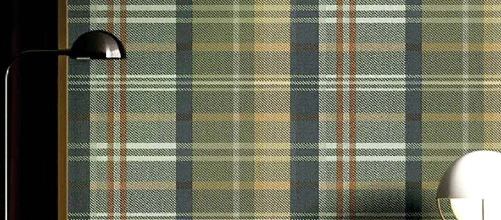 CARTA PARATI TESSUTO TARTAN Carta parati tessuto tartan