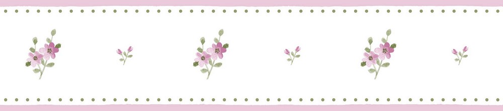carta da parati inglese a fiorellini bordo coordinato - Nanni Giancarlo