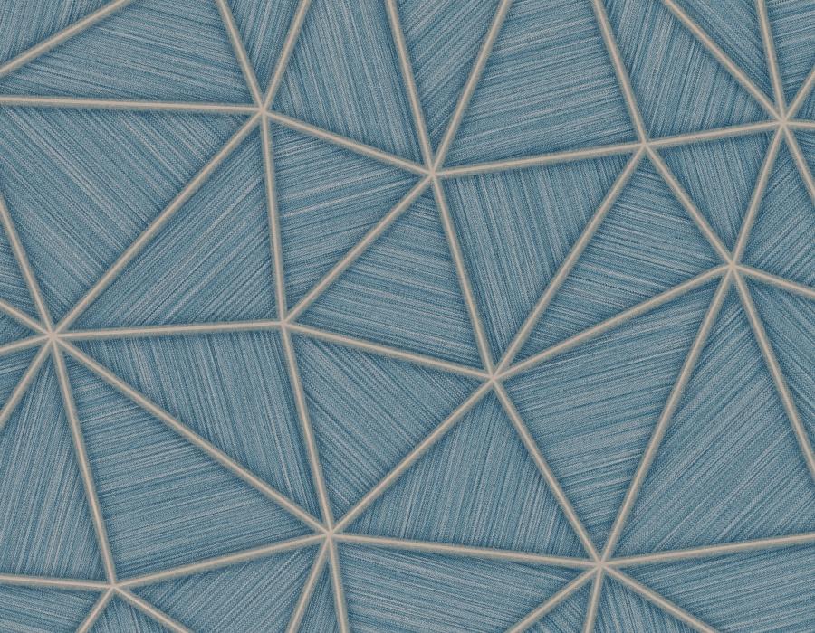 Carta da parati geometrica in blu e oro - Nanni Giancarlo Carta da parati geometrica in blu e oro - Nanni Giancarlo