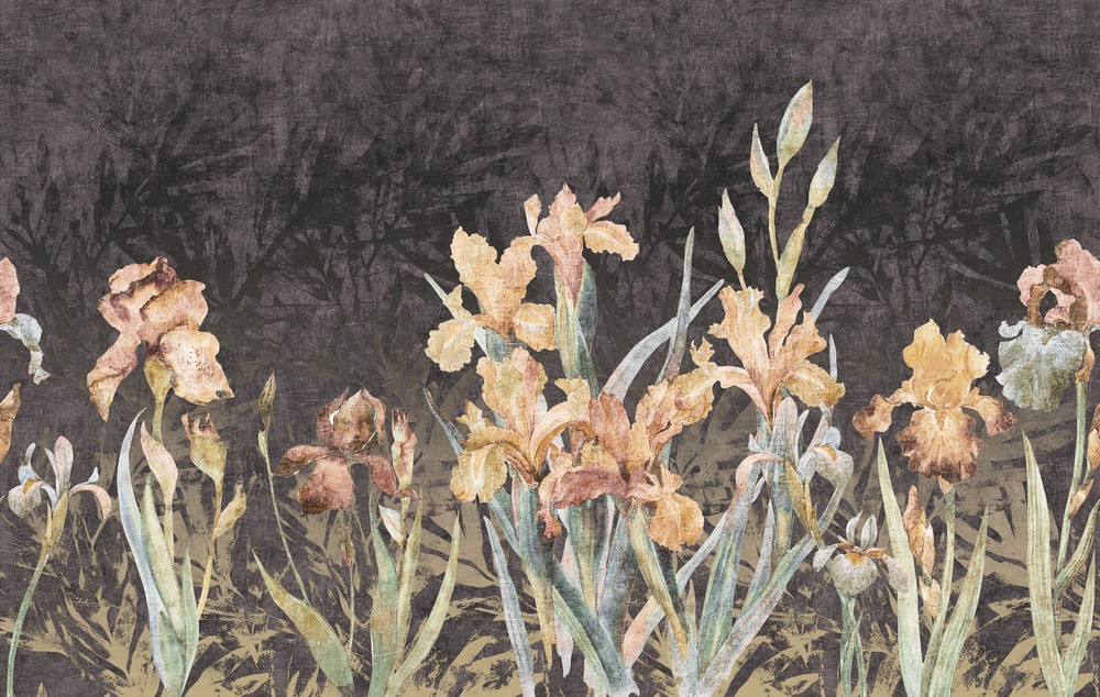 Carta da parati fiori grandi iris  - Nanni Giancarlo carte da parati fiori
