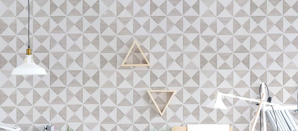 MAIOLICHE AZORIAN | Carta da parati maiolica design geometrico