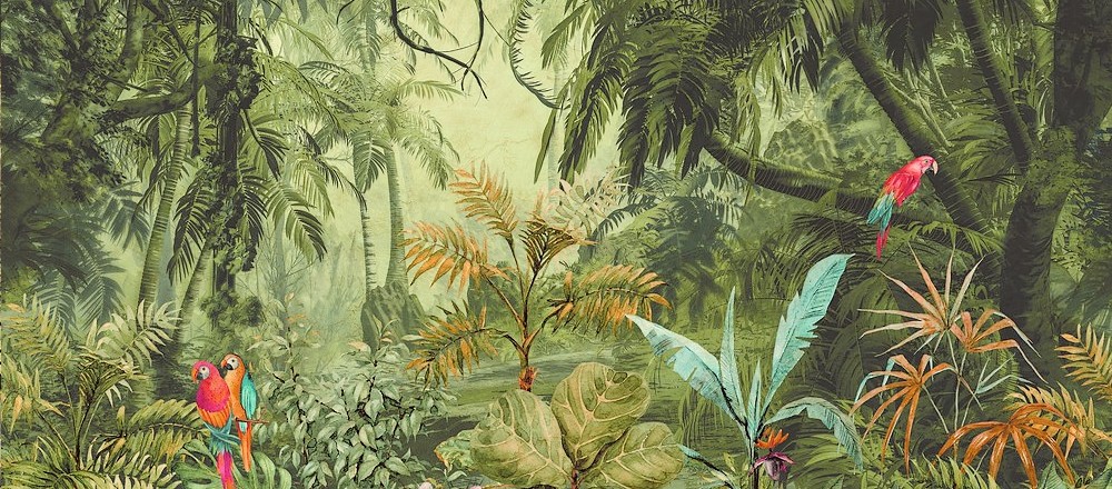 Carta da parati esotica tropicale - Nanni Giancarlo Carta da parati interni vendita bologna emilia romagna italia ogni prezzo a mq. o rotolo