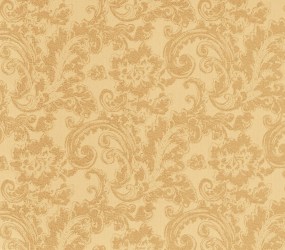 OD 46802 |  Carta da parati oro con design damasco