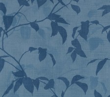 CLO92504 | Carta da parati foglie mat tonalità blu