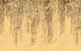 LLL ORO | Carta da parati dorata con foglie