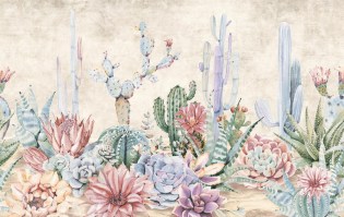 CACTUS | Carta da parati con cactus - Colore 244 [particolare]