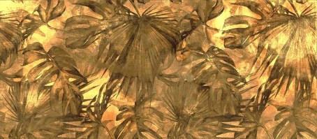 FOGLIAME VM | Carta da parati foglie tropicali effetto metallo