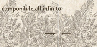 Carte da parati stile tropicale Amazzonia