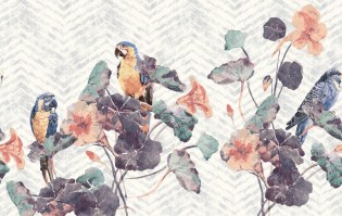 ESOTICA MANAUS 3 | Carta da parati con pappagalli - Colore 69