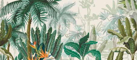 ESOTICA QUATTRO | Carta da parati verde tropicale