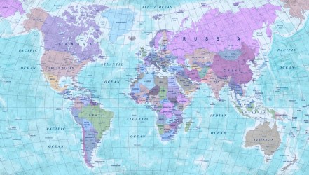 COLORED WORLD  | Carta da parati geografica - Col. IR403