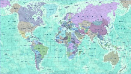 COLORED WORLD  | Carta da parati La cartina del mondo - Col. IR401