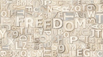 FREEDOM | Carta da parati con scritte e lettere - Colore 3