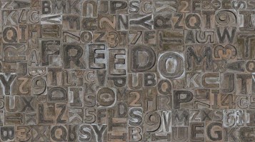 FREEDOM | Carta da parati con scritte e lettere - Colore 5