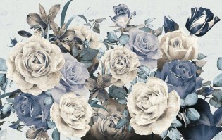 ROMANCE | Carta da parati con fiori grandi - Colore 3