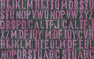 TYPE | Carta da parati con lettere alfabeto - Colore 4 [182]