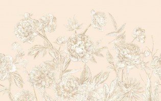 FLOWER ENGRAVED  | Carta da parati floreale - Colore 4