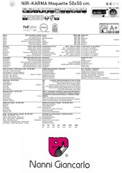 NIR-KARMA |  Moquette in piastrella autoposante - Scheda tecnica